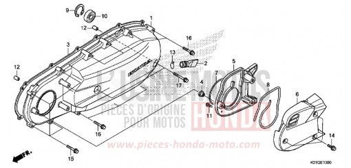PANNEAU LATERAL GAUCHE SH125ADG de 2016